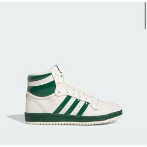 New Mens adidas Originals TOP TEN RB Off White/Dark Green Shoes Size 7